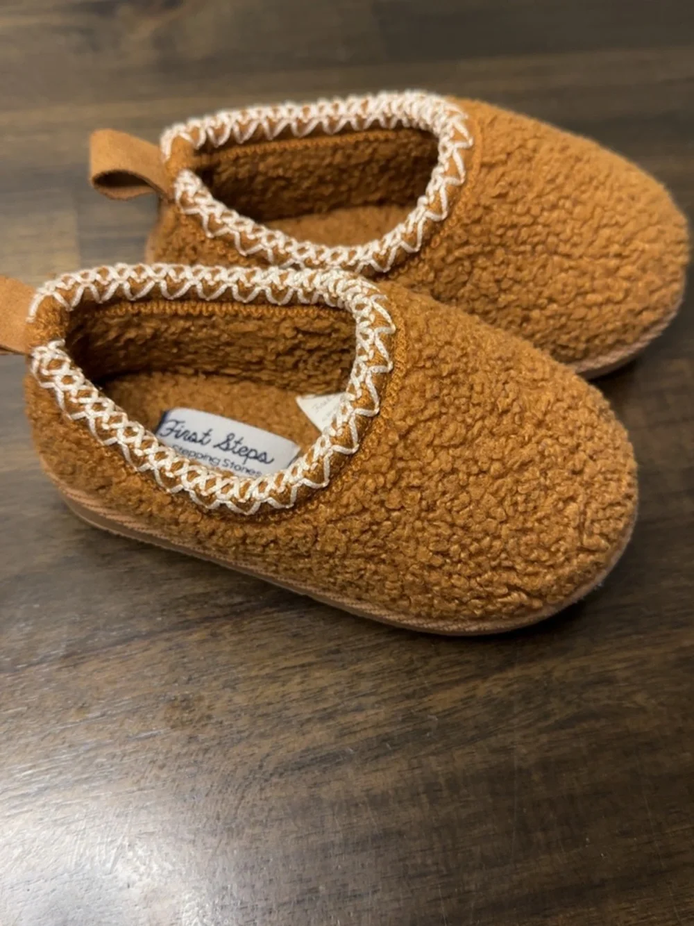 Toddler Cozy Sherpa Slip-On Shoes in Camel